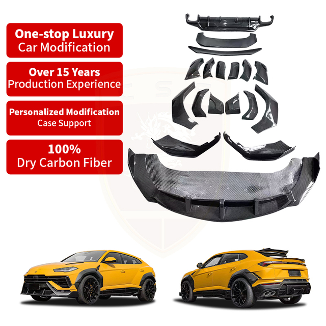 Lamborghini URUS S upgrade to Vorsteiner dry carbon fiber bodykit