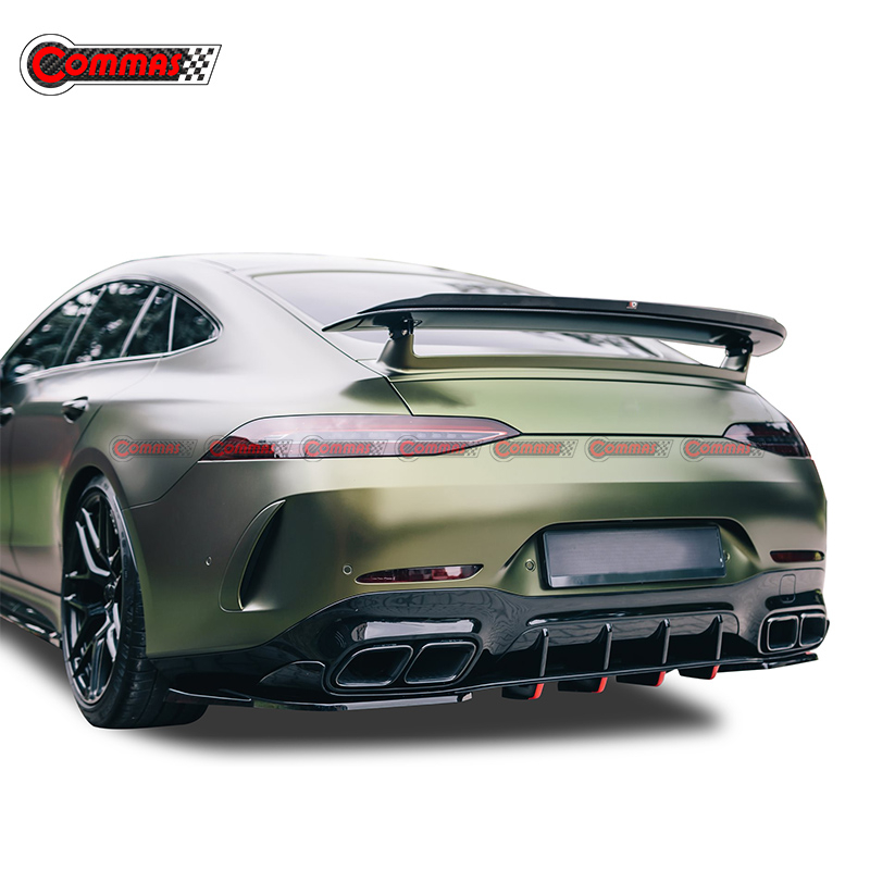 MT Style Carbon Fiber Rear Diffuser Lip For Mercedes Benz AMG GT GT63