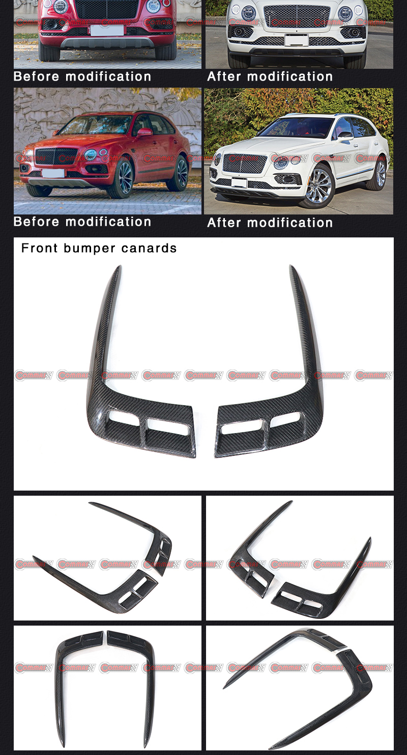 bentley bentayga front bumper canards