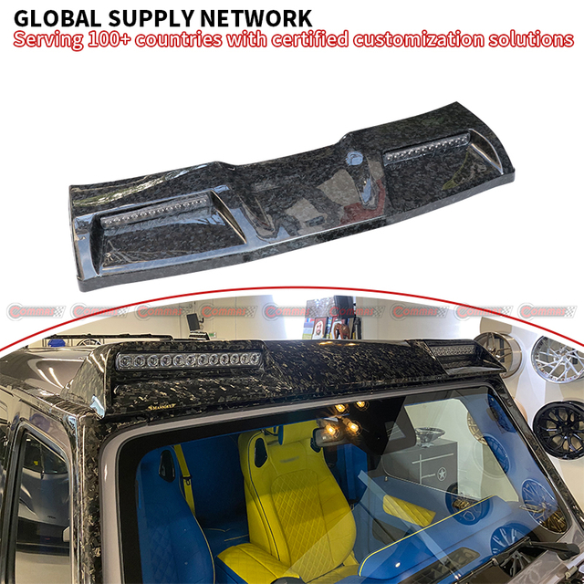 Mercedes-benz G-Class W463A and W464 modified with MSY. P920 limited edition full body kit carbon fiber top wing spoiler