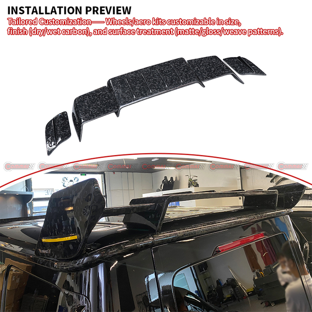 Mercedes-benz G-Class W463A W464 modified MSY.P920 limited edition full body kit carbon fiber rear wing