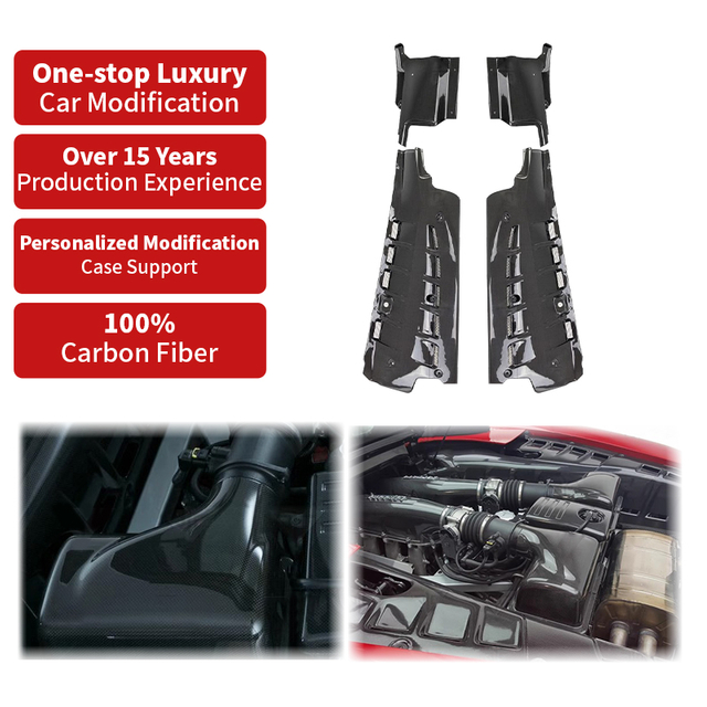 05-09 Ferrari F430 original dry carbon fiber engine interior
