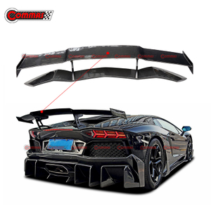 DMC Style Carbon Fiber LP700 Rear Double Deck Spoiler Wing For Lamborghini Aventador