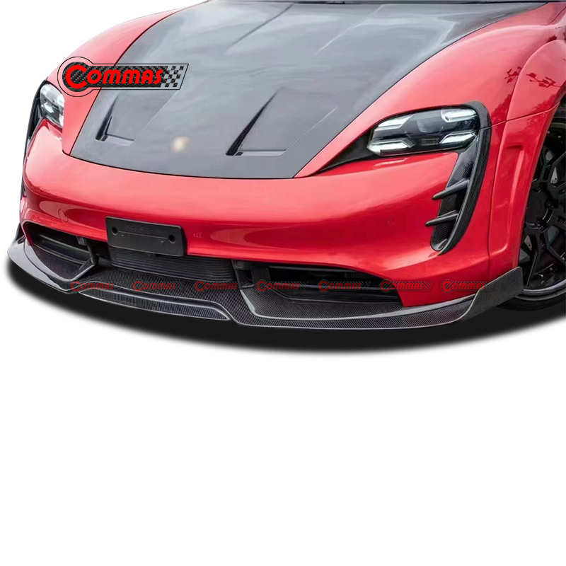 Porsche taycan turbo cmst dry carbon fiber front lip