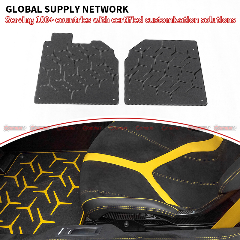 Lamborghini Aventador LP700 SVJ dry carbon fiber foot mat