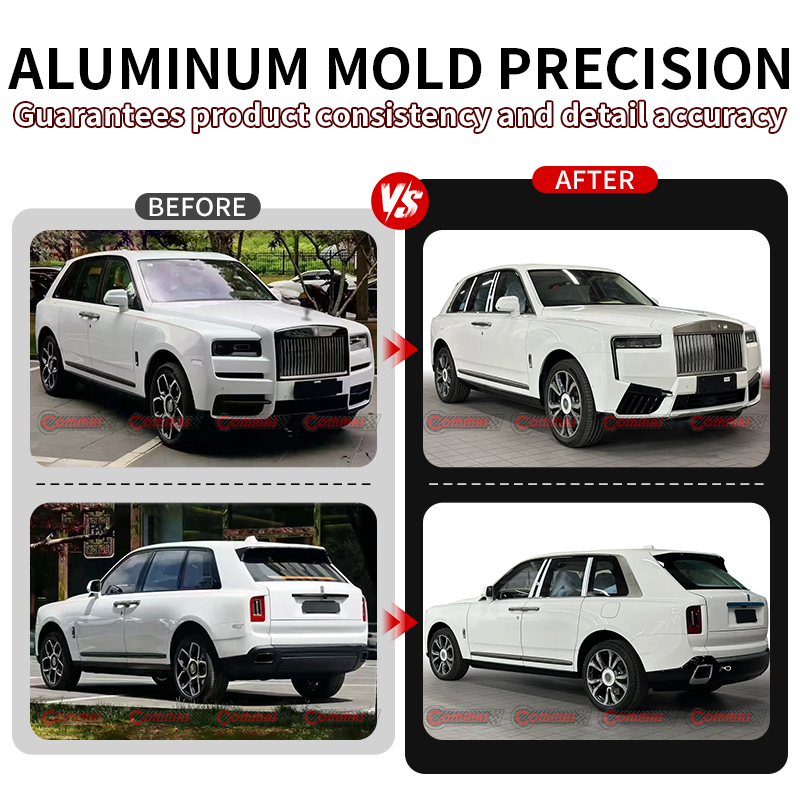 The old Rolls-Royce Cullinan has been modified to a new black badge version with front and rear bumpers and headlights