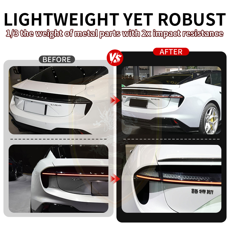 Lotus Emeya upgrade original dry carbon fiber wing spoiler