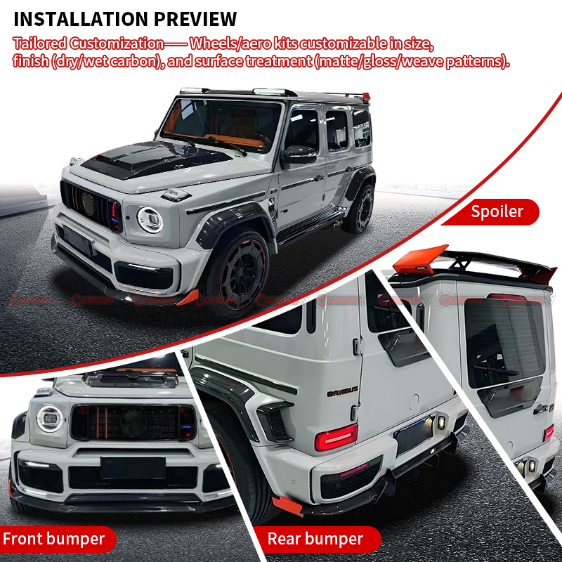 Mercedes-benz G-Class w464 brabus G900 dry carbon fiber bodykit