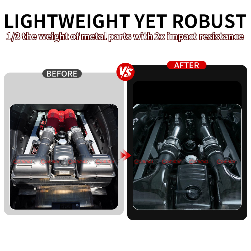 05-09 Ferrari F430 original dry carbon fiber engine interior