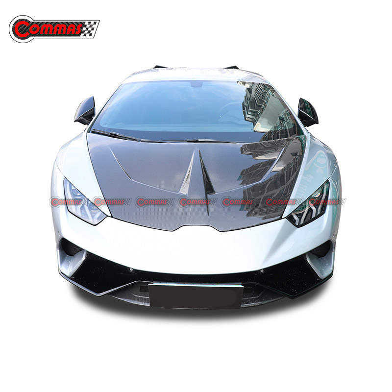 1016 Style Carbon Fiber Car Front Engine Hood Cover for Lamborghini Huracan Lp610 Lp580