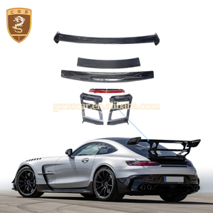 Mercedes Benz AMG GT Black Series Style Carbon Fiber LED Light Rear Wing