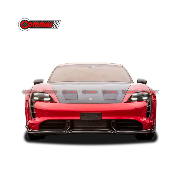 Porsche taycan turbo cmst dry carbon fiber front lip