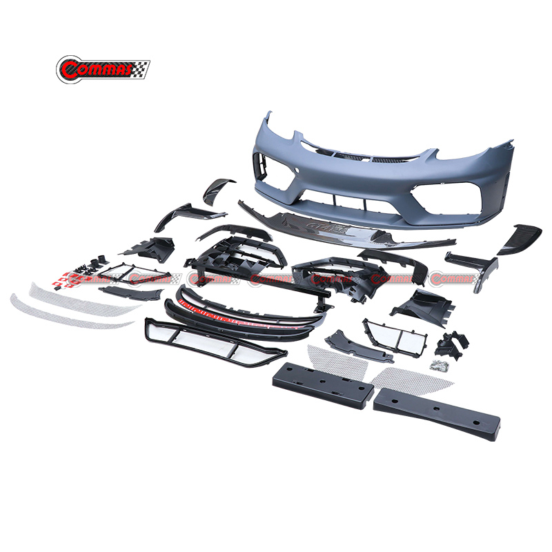 Porsche 718 Cayman GT4rs body kit dry carbon fiber hood fender