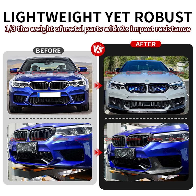 BMW M5 F90 MP dry carbon fiber front lip