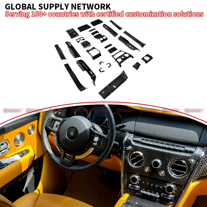Rolls-Royce Cullinan Black Badge replacement dry carbon fiber interior