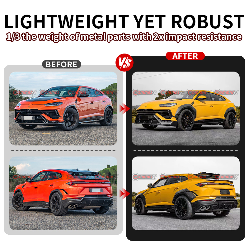 Lamborghini URUS S upgrade to Vorsteiner dry carbon fiber bodykit