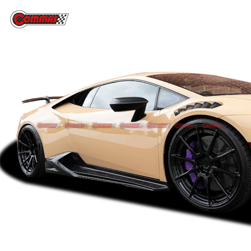 Lamborghini Huracan Performance Upgrade To Vorsteiner Style Carbon Fiber Side Skirts