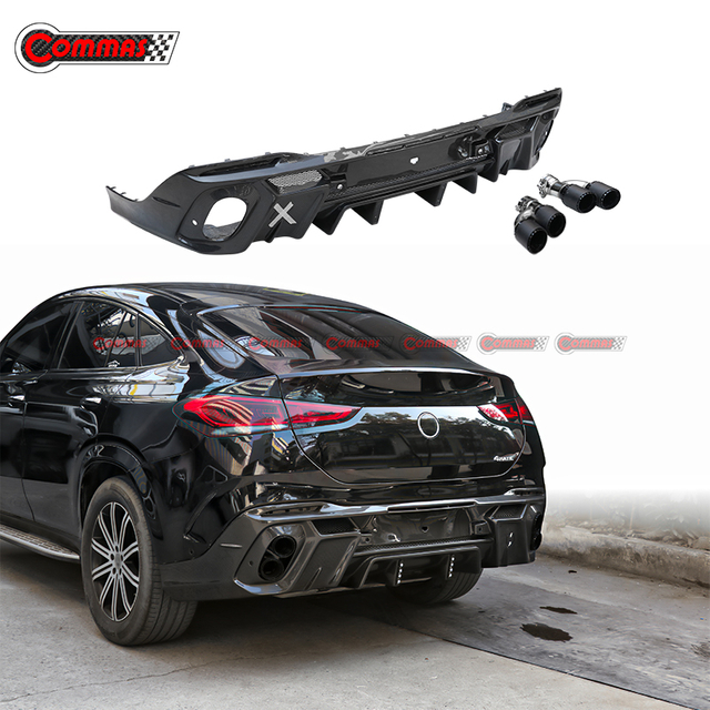 Larte Style Carbon Fiber Rear Diffuser Lip For Mercedes Benz GLE Coupe GLE63 AMG