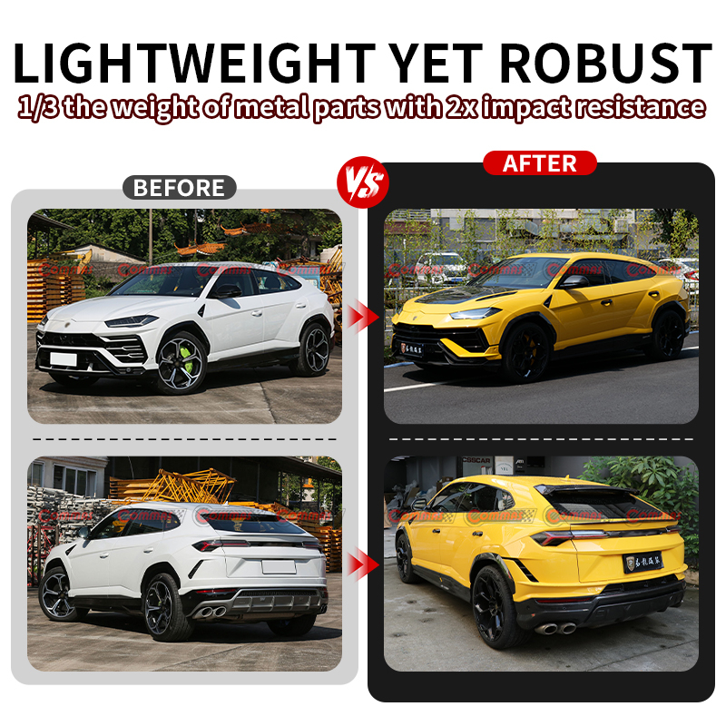 Lamborghini URUS old to new Performance dry carbon fiber bodykit