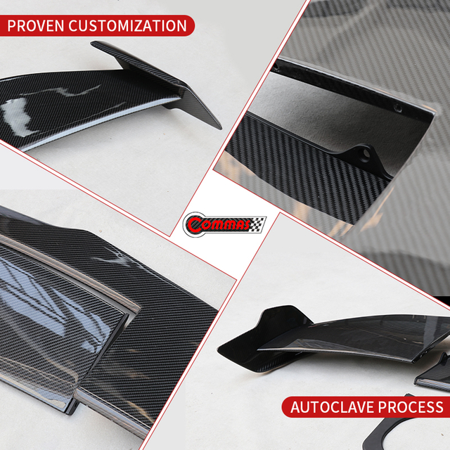 Lotus emira modified monotek II bodykit dry carbon fiber high wing rear spoiler