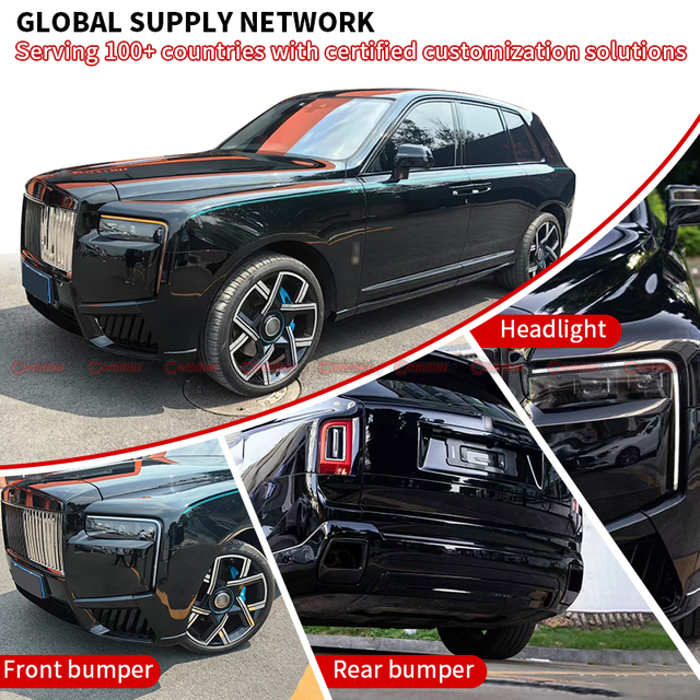 The old Rolls-Royce Cullinan has been modified to a new black badge version with front and rear bumpers and headlights