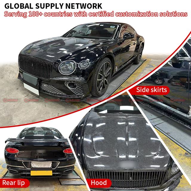 Bentley Continental GT 2019-2024 with msy carbon fiber body kit modification